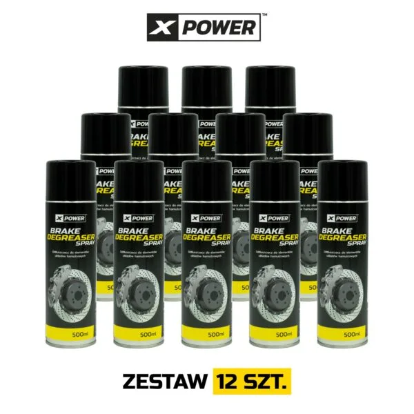 ZESTAW 12 sztuk: XPOWER Brake Degreaser – Środek do czyszczenia hamulców 500 ml spray (BRAKE CLEANER)